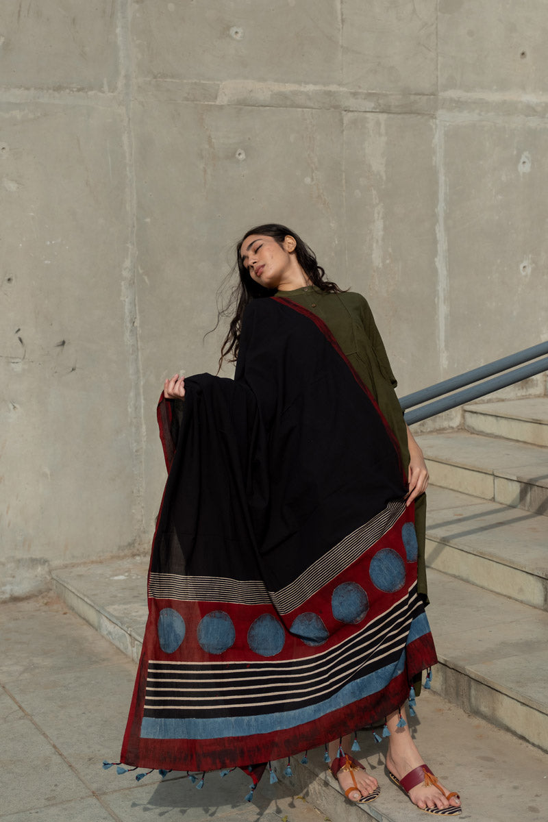 Cotton Dupatta - Black