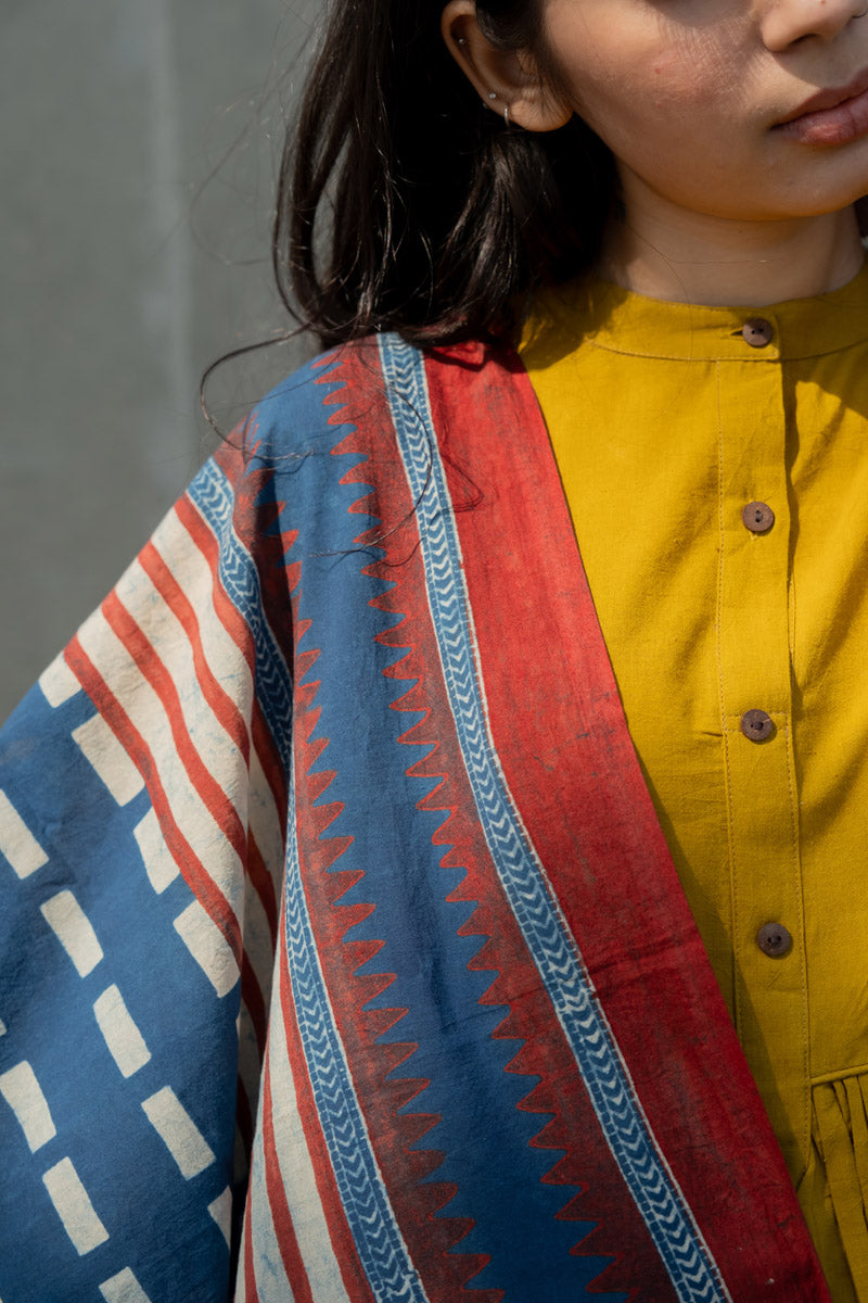 Cotton Dupatta - Indigo Runway