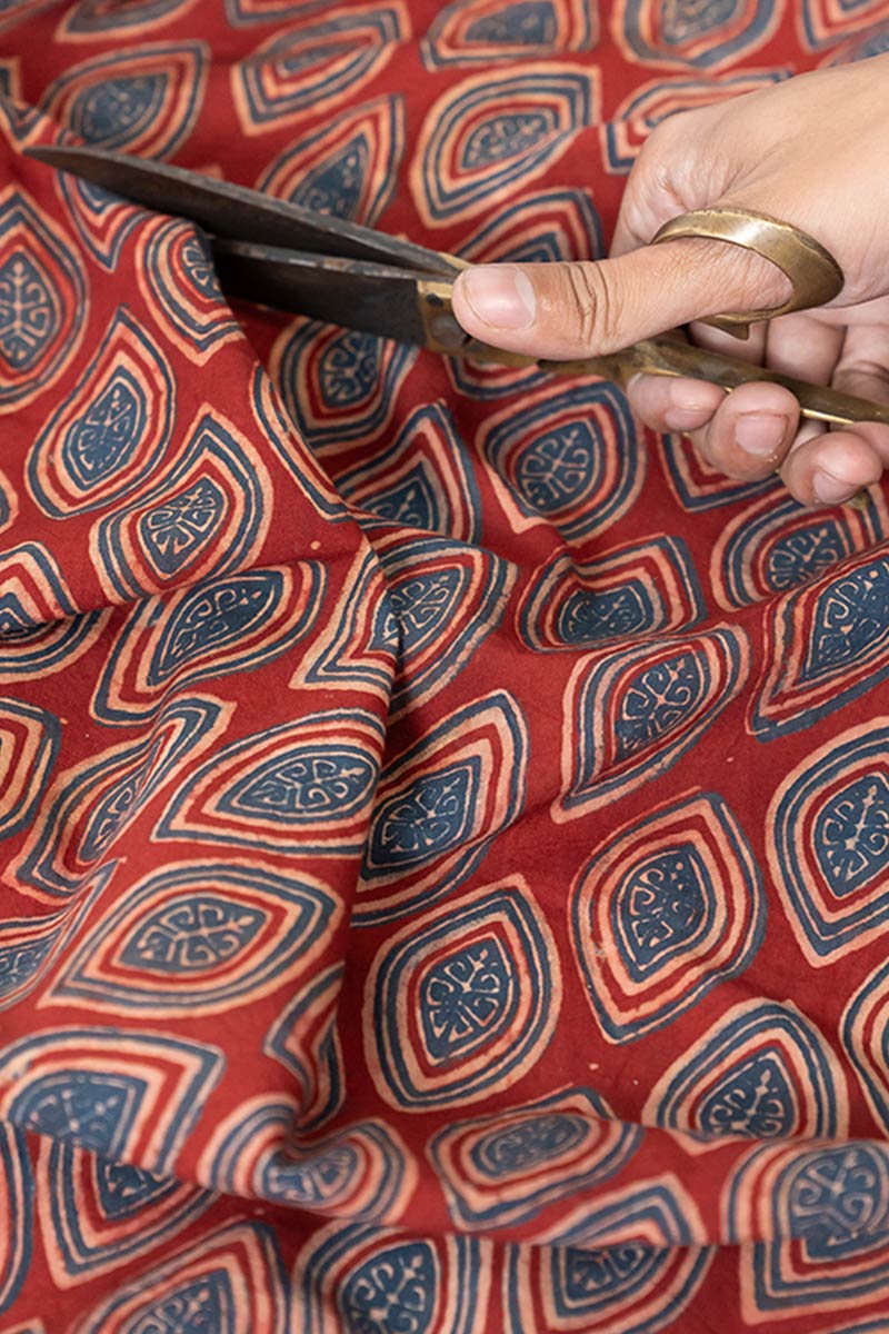 Cotton Fabric - Nakhali Red