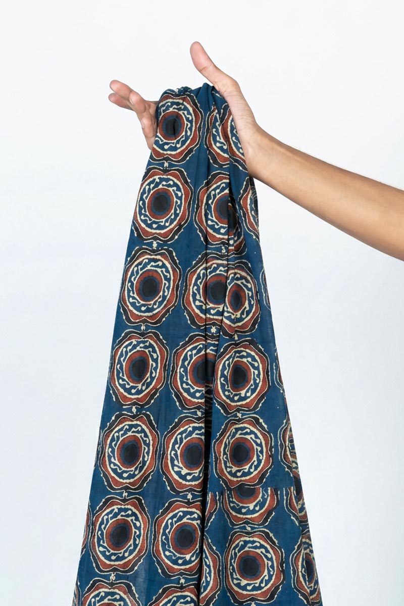 Cotton Fabric - Wasl Indigo