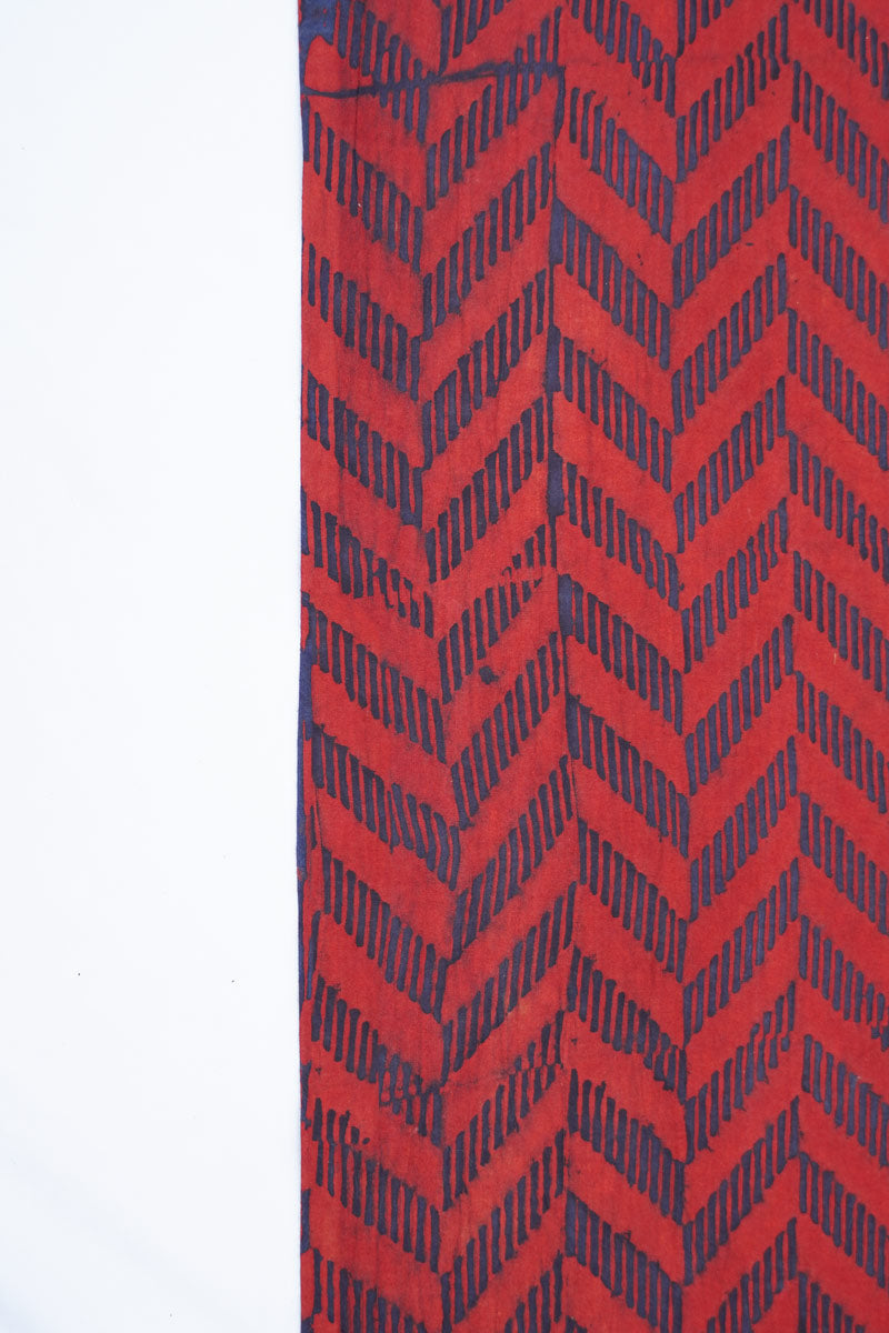Cotton Fabric - Safa Red & Indigo