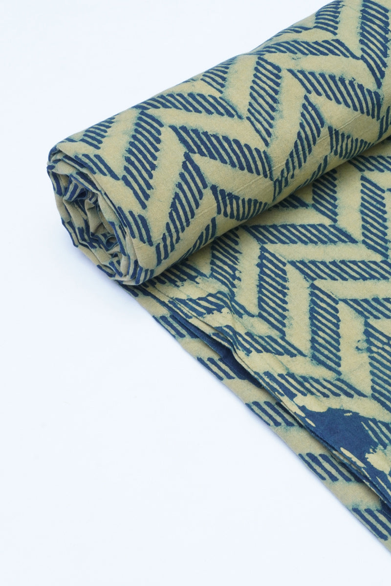 Cotton Fabric - Safa Indigo & Henna