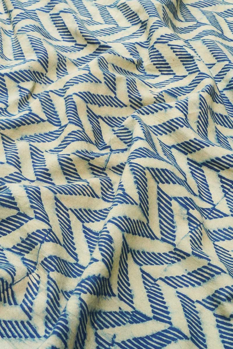 Cotton Fabric - Safa Indigo & Henna
