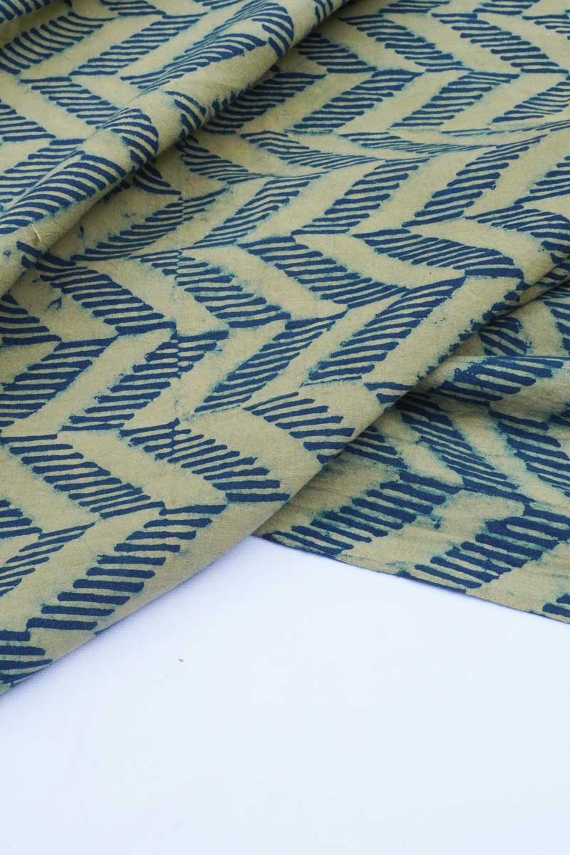 Cotton Fabric - Safa Indigo & Henna