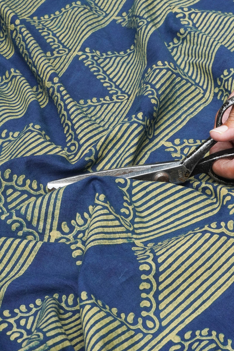 Cotton Fabric - Imani Indigo & Henna