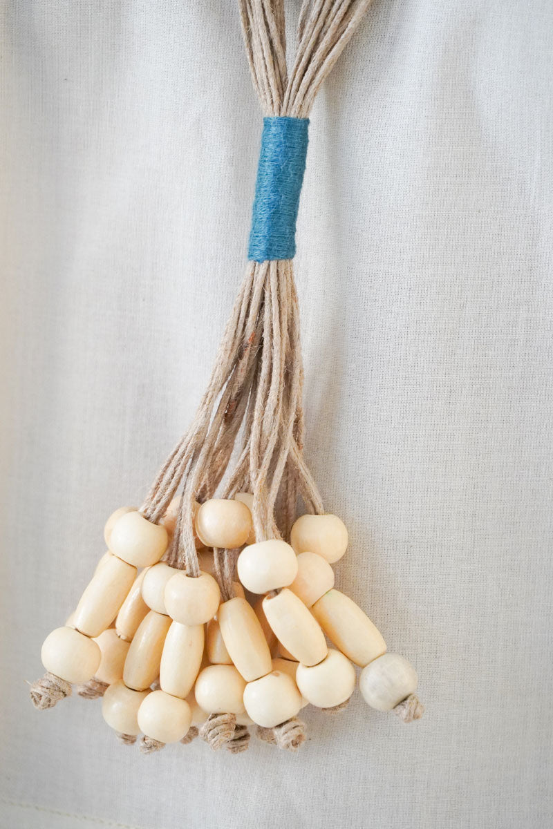 Bead Tassel Necklace - Indigo