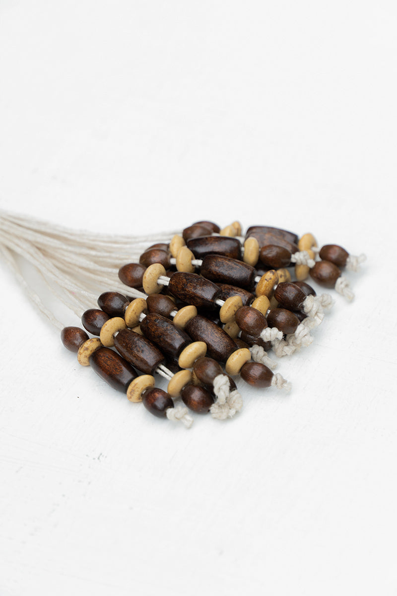 Bead Tassel Necklace - Olive