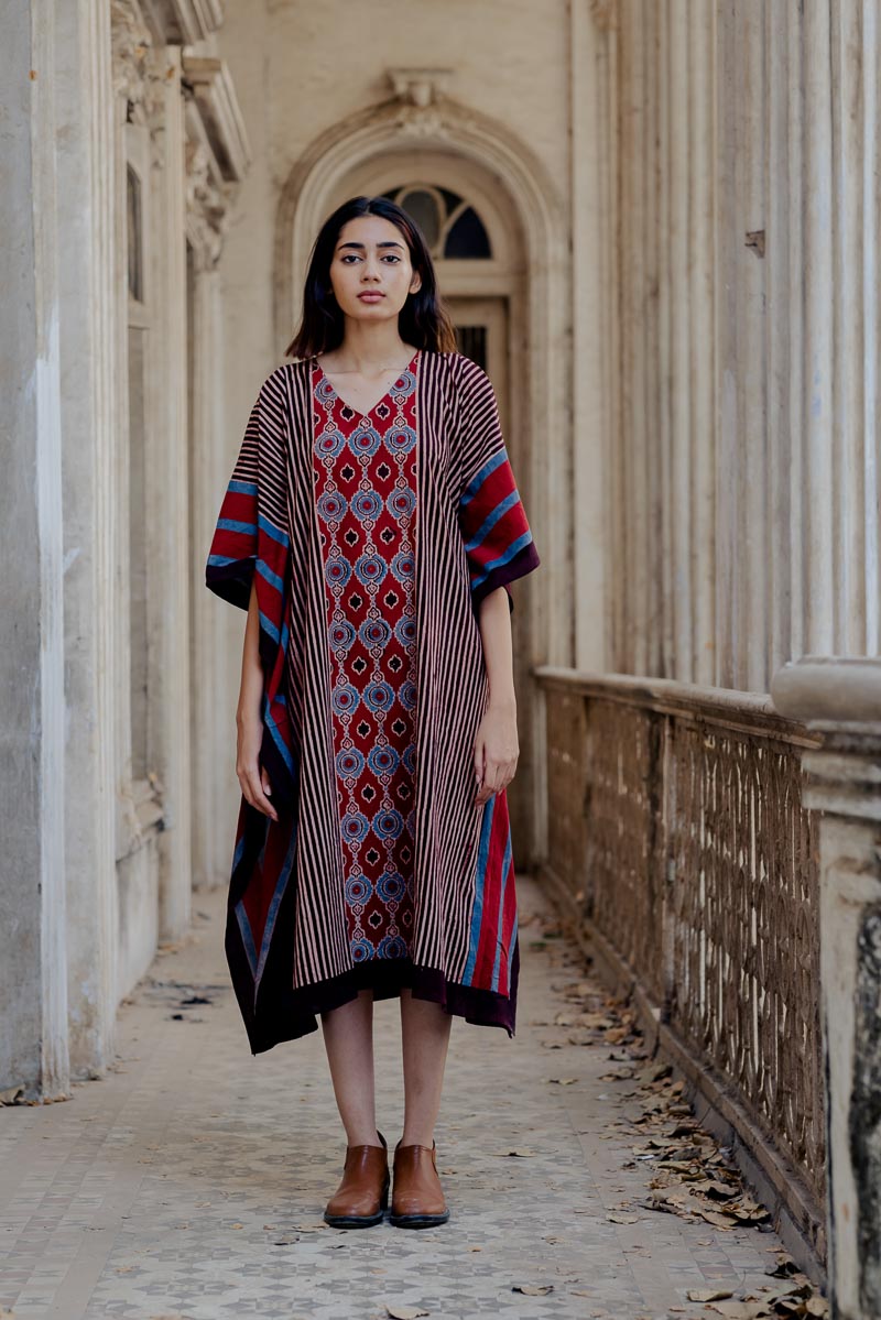 Freesize Kaftan - Red Nizana