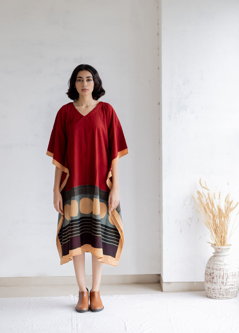Freeszie Kaftan Dress -Geo 12