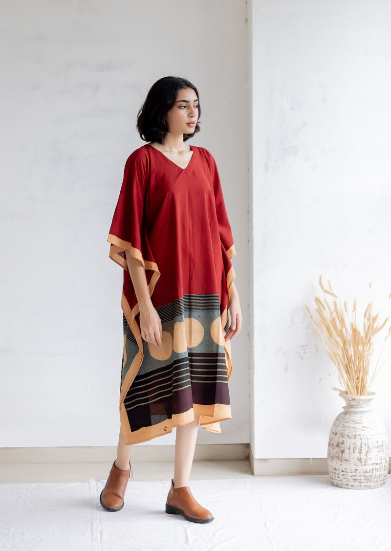 Freeszie Kaftan Dress -Geo 12