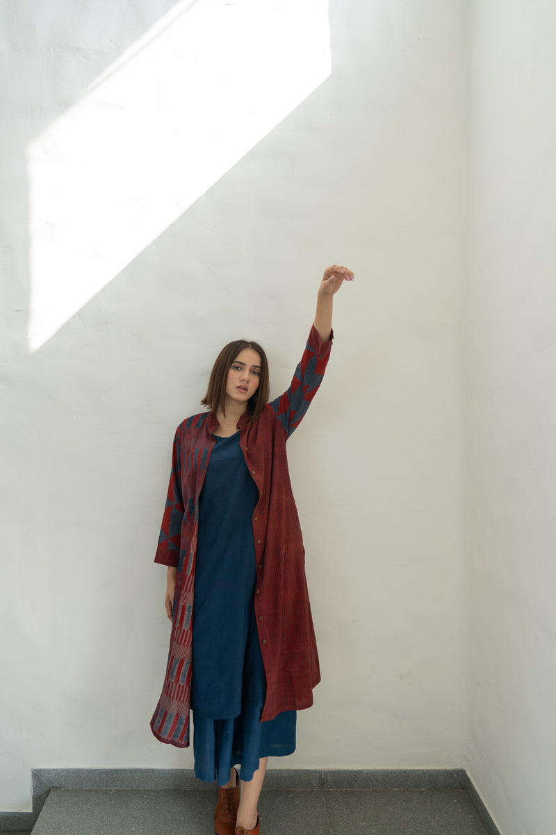 Button up Kurta -Red