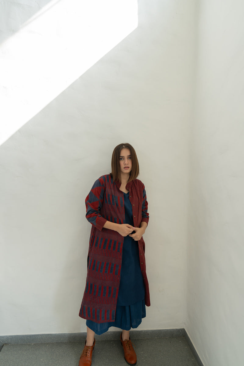 Button up Kurta -Red