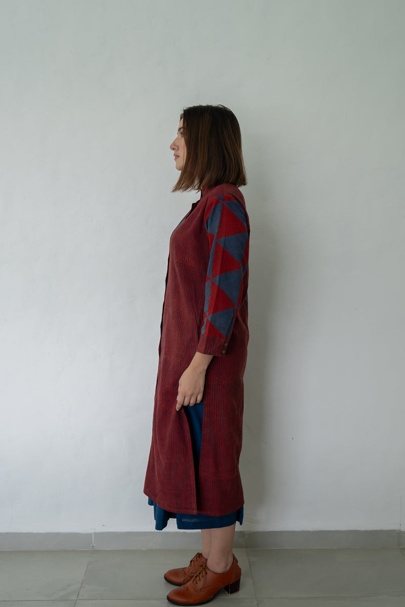Button up Kurta -Red