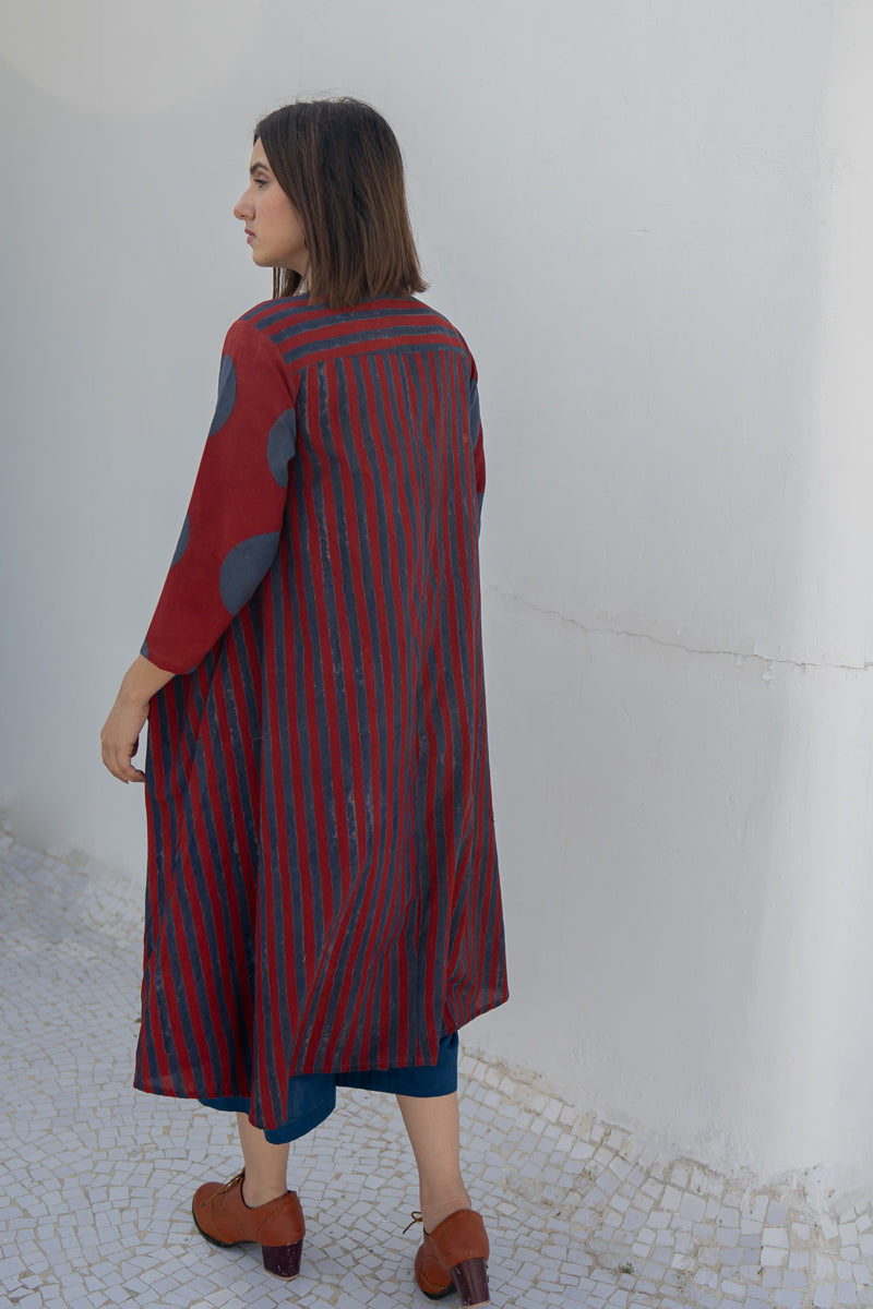 A-line Kurta -Red