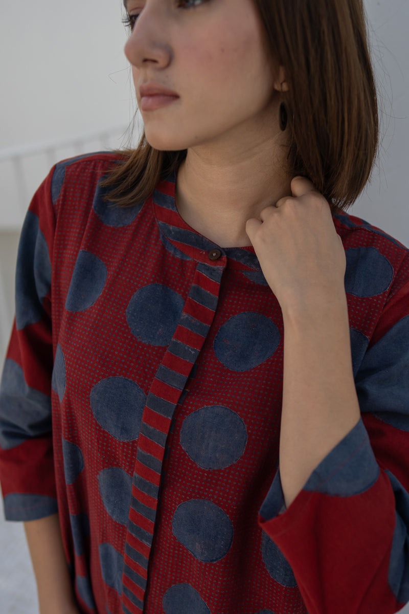 A-line Kurta -Red