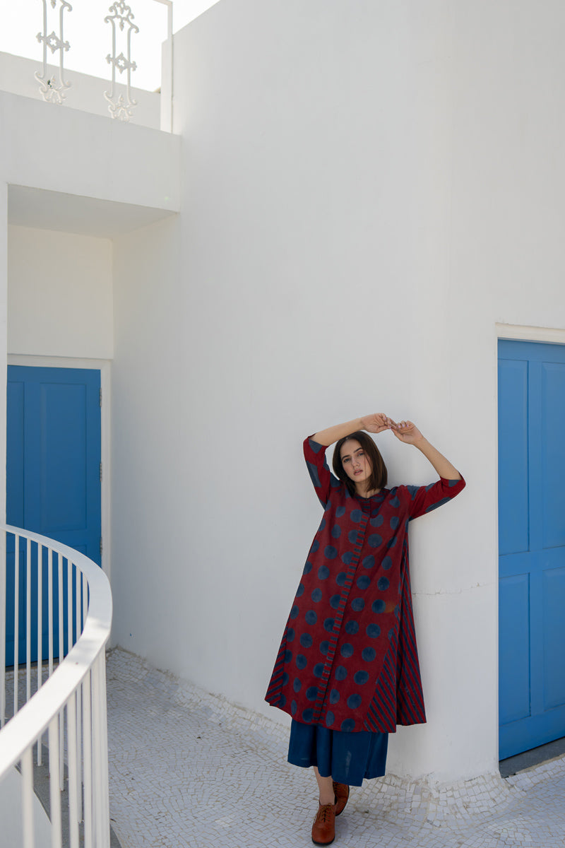 A-line Kurta -Red