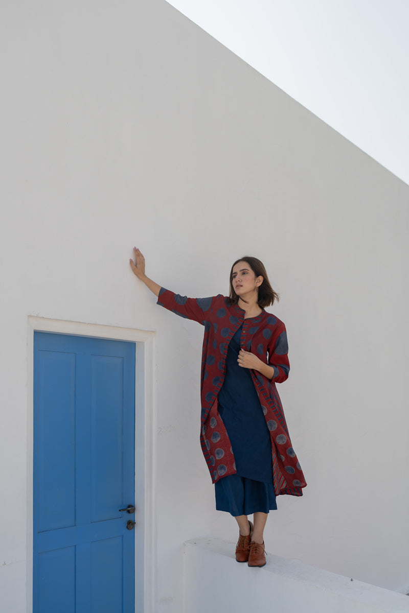 A-line Kurta -Red