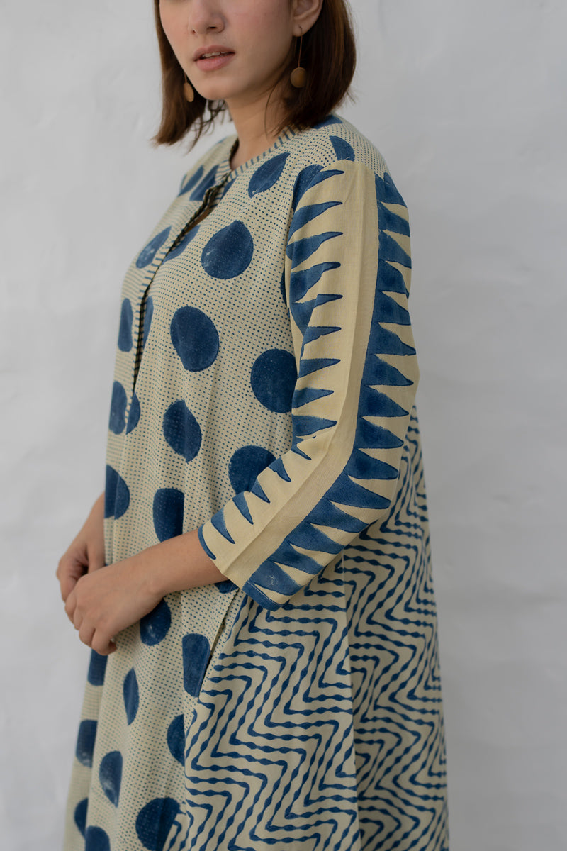 A-line Kurta -Indigo