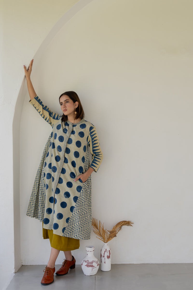 A-line Kurta -Indigo