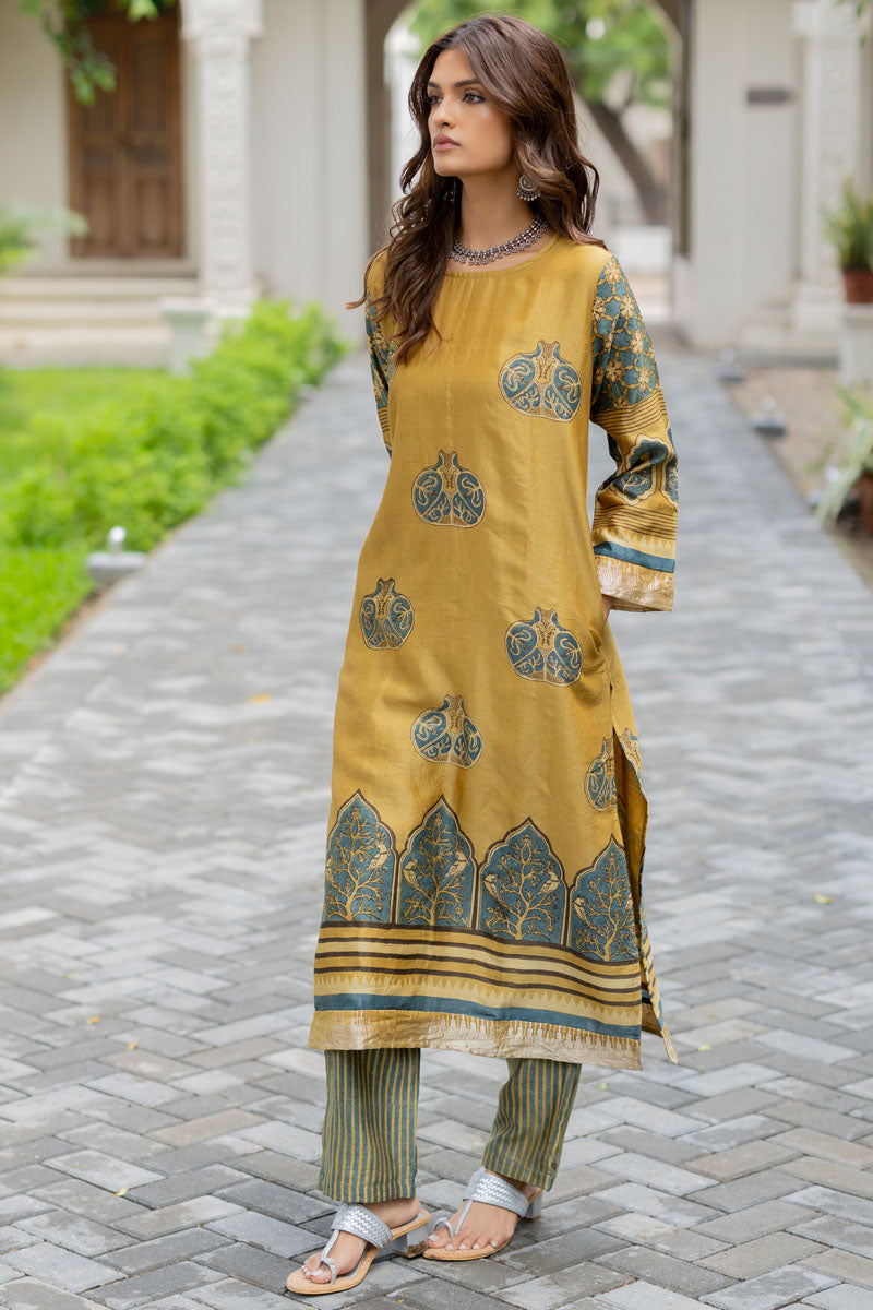 Chanderi Silk Classic Kurta Set of 2 - Parizaad
