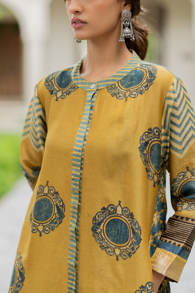 Chanderi Silk A-line Kurta Set of 2 - Firdaus