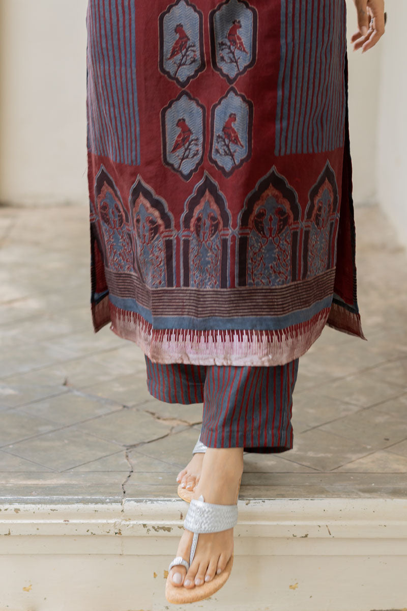 Chanderi Silk Classic Kurta Set of 2 - Noura