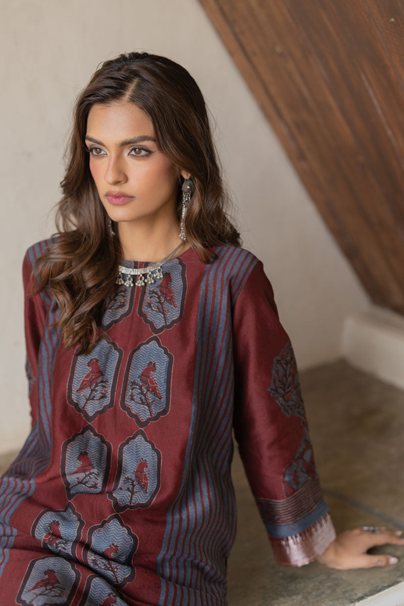 Chanderi Silk Classic Kurta Set of 2 - Noura