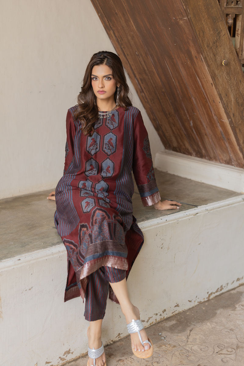Chanderi Silk Classic Kurta Set of 2 - Noura