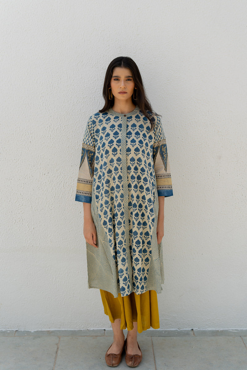 A-line Kurta - Ark Indigo