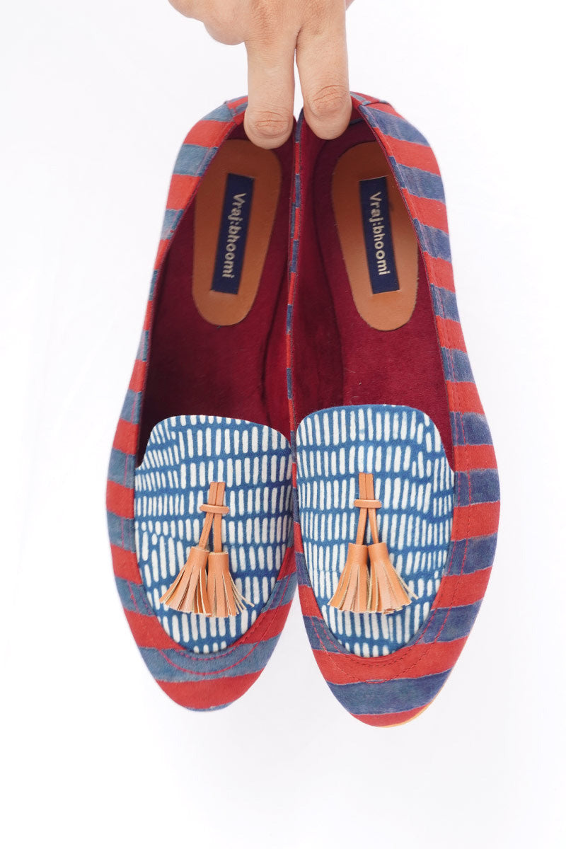 Loafers - Indigo Rain Drops