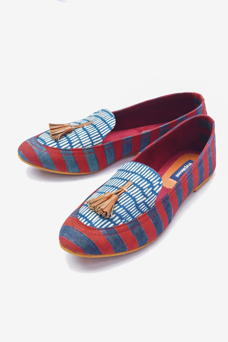 Loafers - Indigo Rain Drops