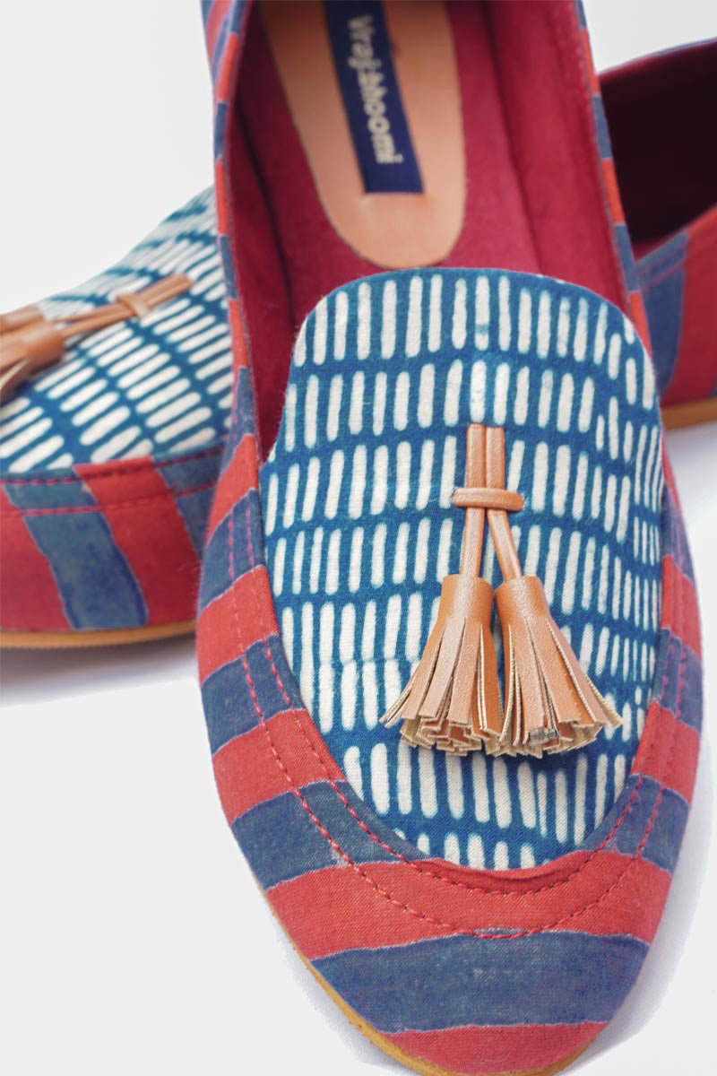 Loafers - Indigo Rain Drops