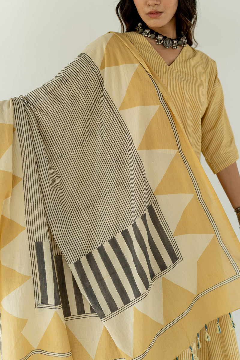 Set of 3 - Flared Skirt, Top & Dupatta