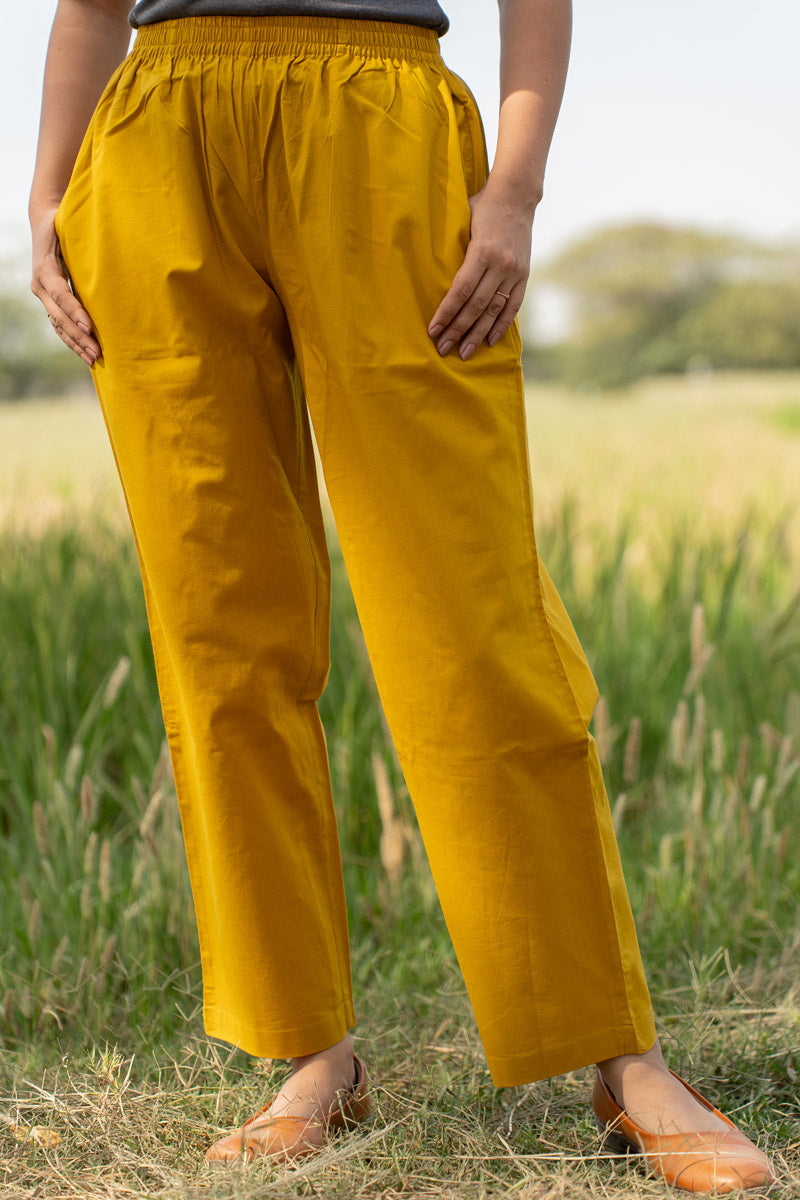 Straight Pants - Mustard
