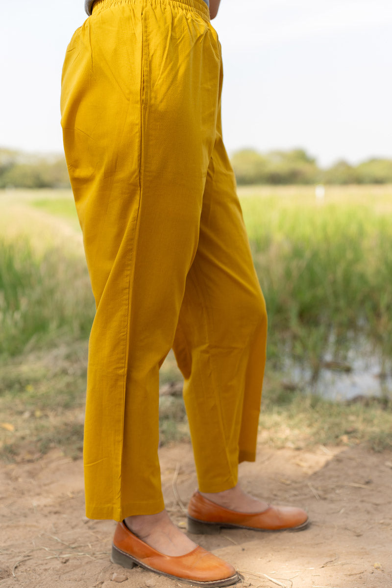 Straight Pants - Mustard