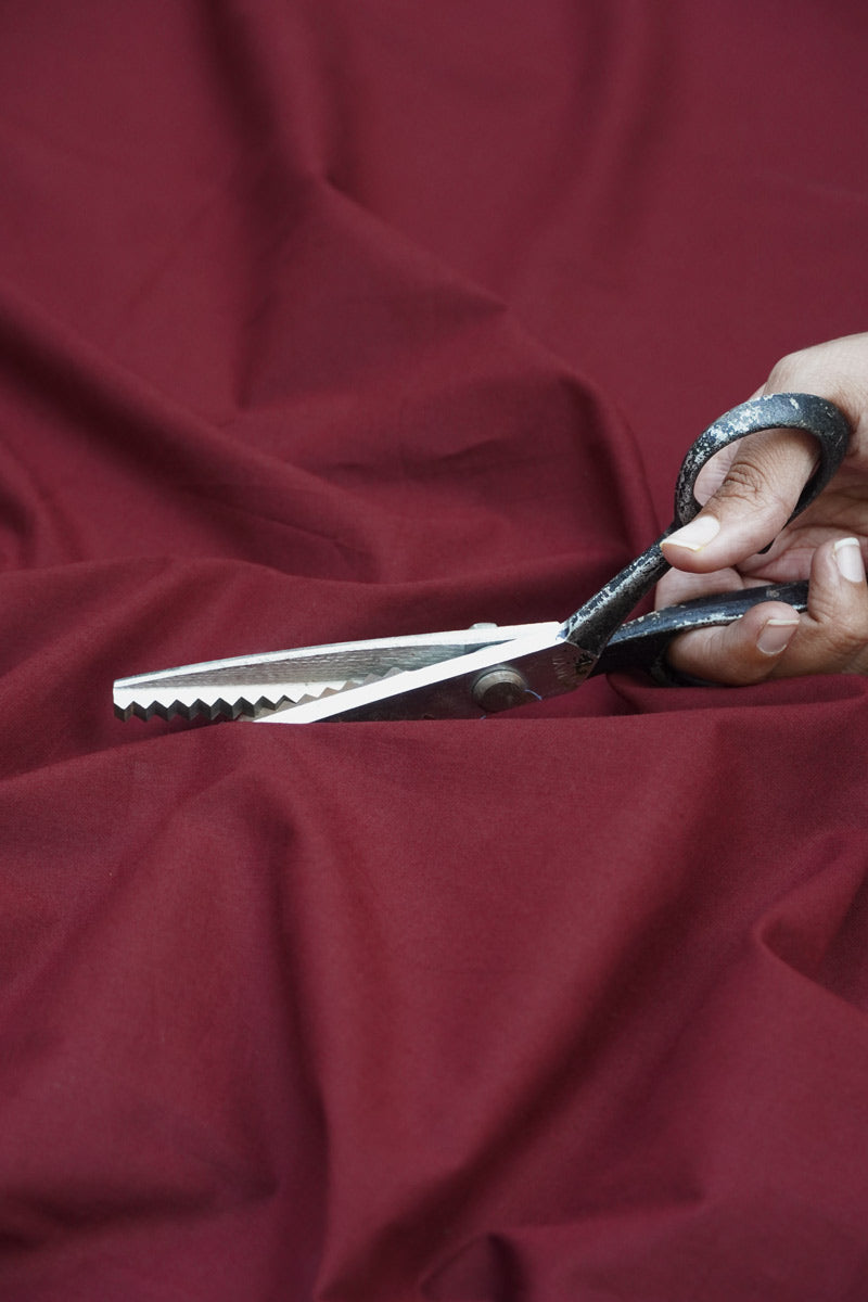 Cotton Fabric - Plain Maroon