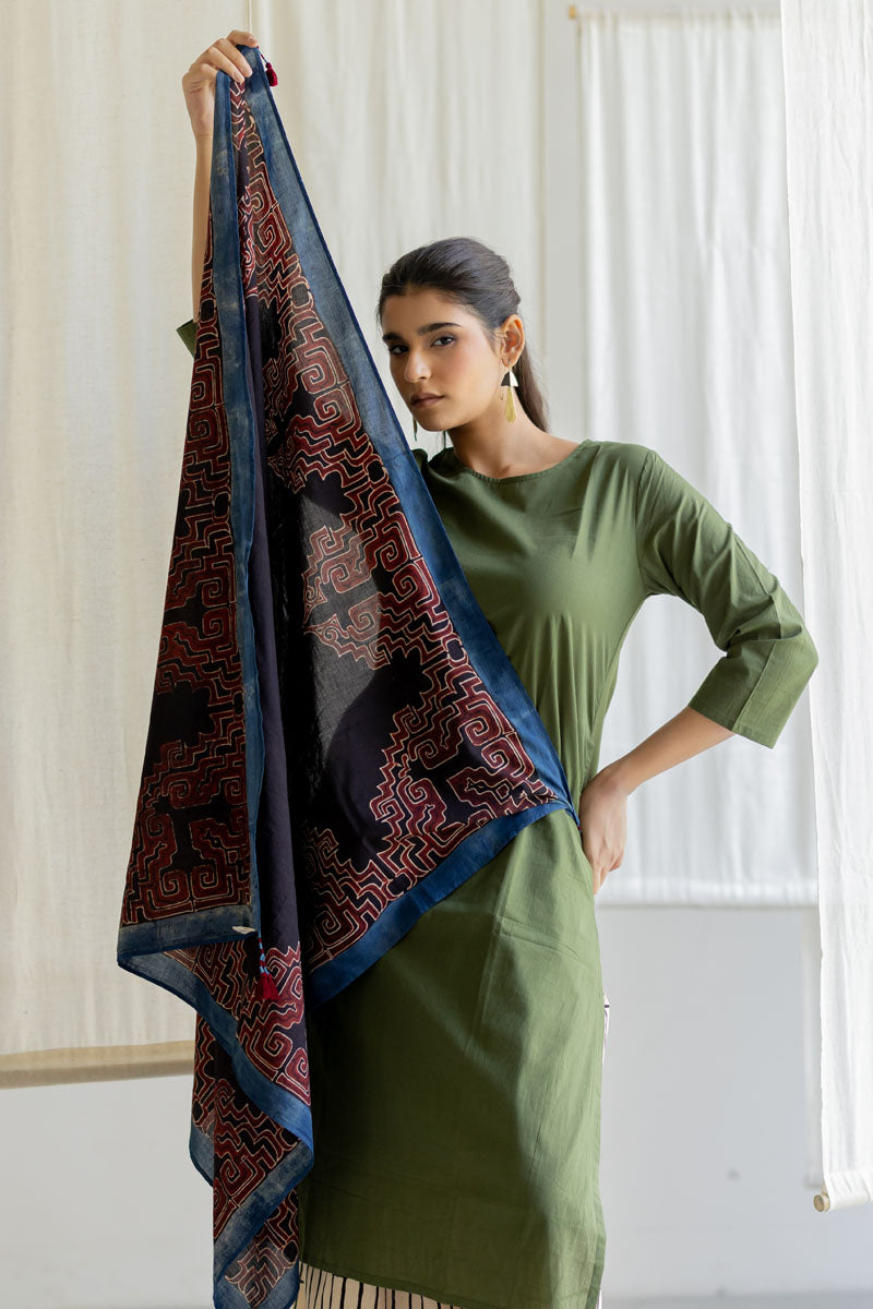 Cotton Scarf - Kshiti Black