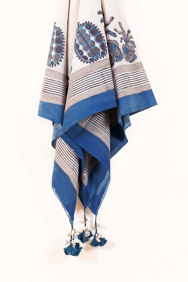 Co-ord Set of 2 - Freesize Kimono Overlay & Scarf 01