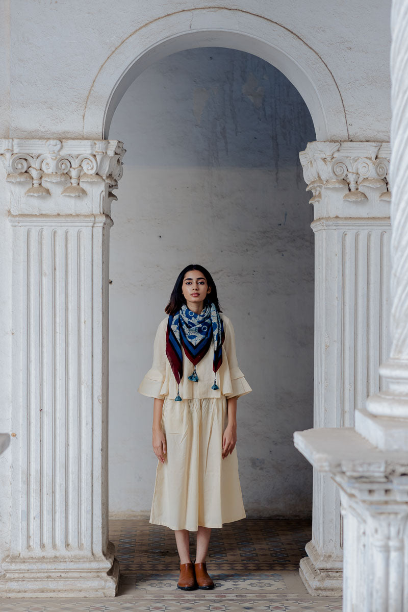 Cotton Scarf - Indigo Neeha