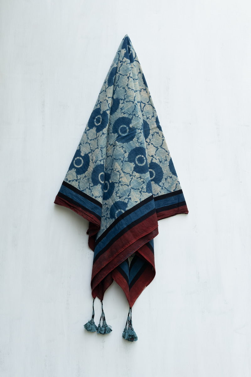Cotton Scarf - Indigo Neeha