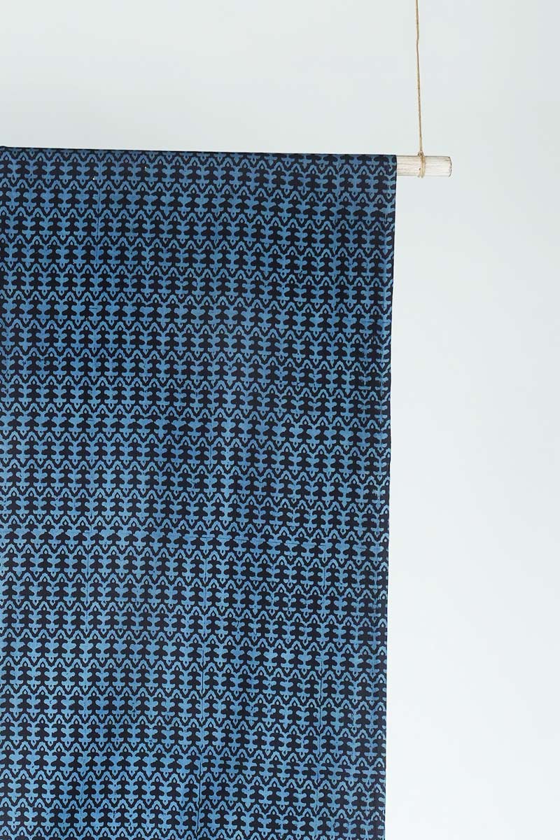 Cotton Fabric - Izun Black & Indigo