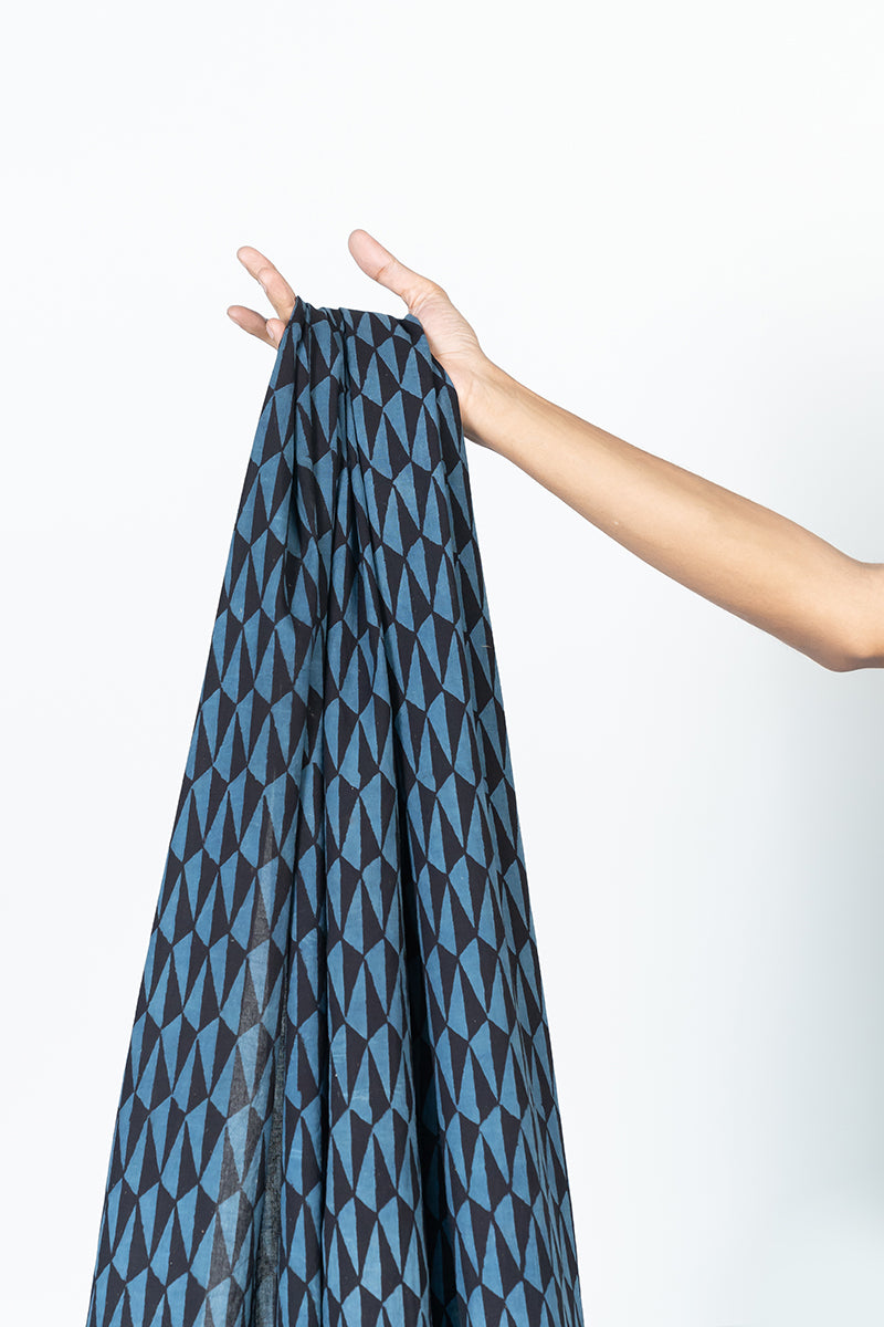 Cut Fabric - Nishka Black & Indigo