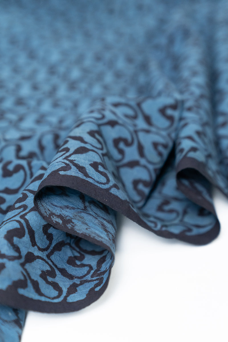 Cotton Fabric - Ziba Black & Indigo