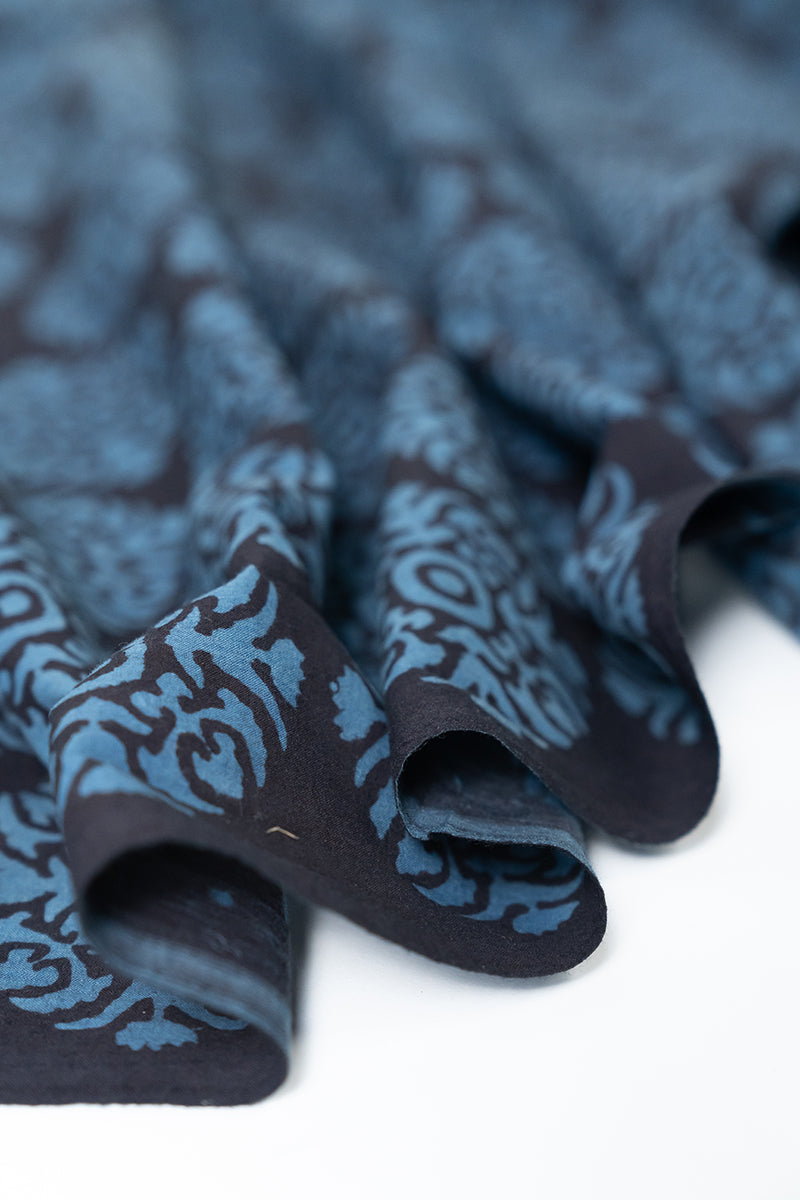 Cut Fabric - Riyahin Black & Indigo