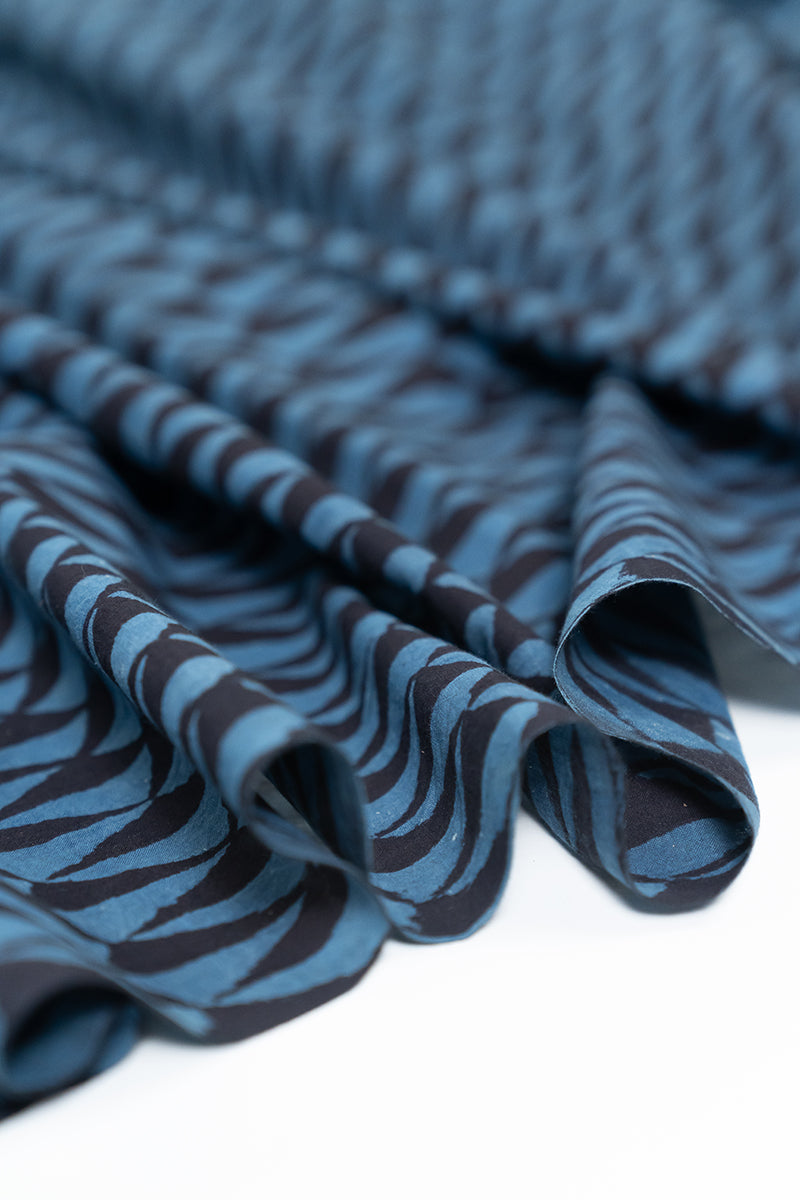 Cut Fabric - Nishka Black & Indigo