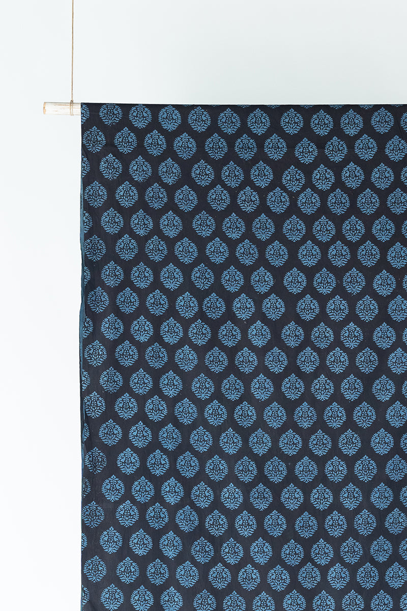 Cotton Fabric - Nasrin Black & Indigo