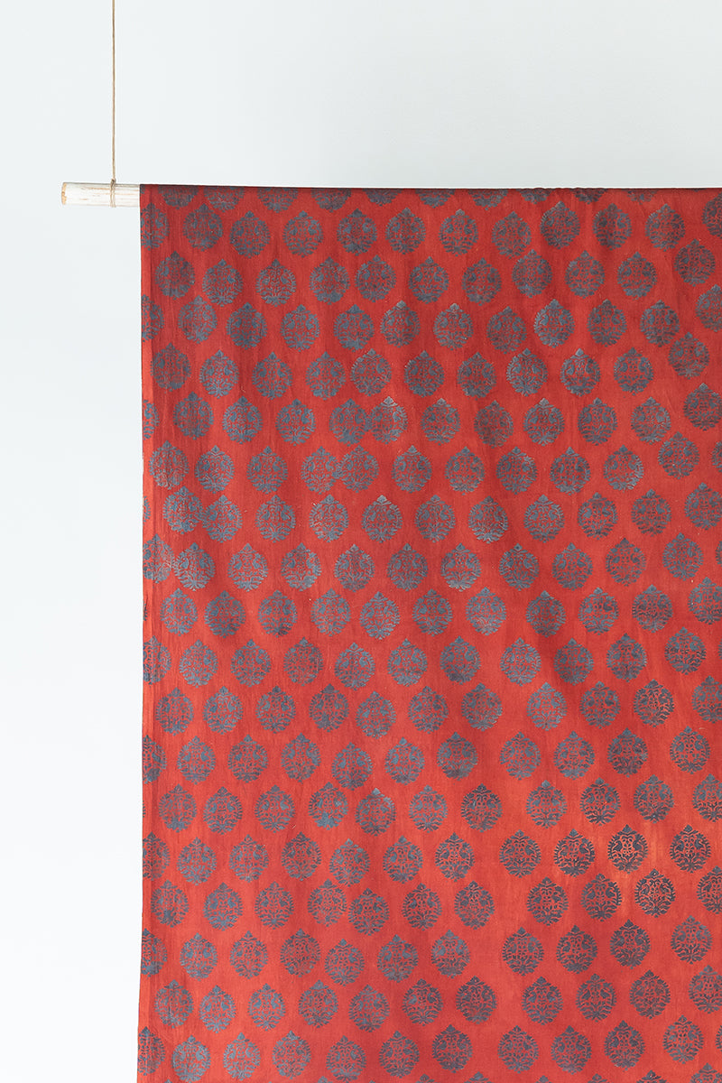 Cotton Fabric - Nasrin Red & Indigo