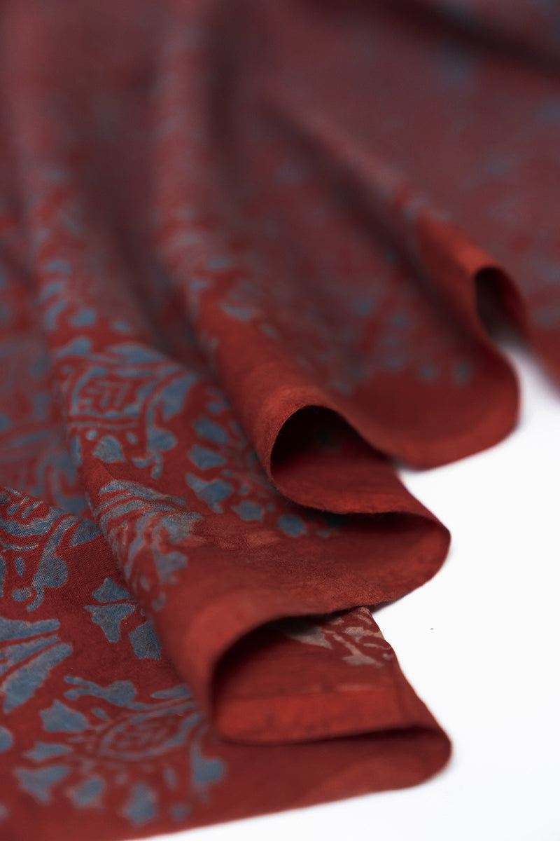 Cotton Fabric - Ilana Red & Indigo