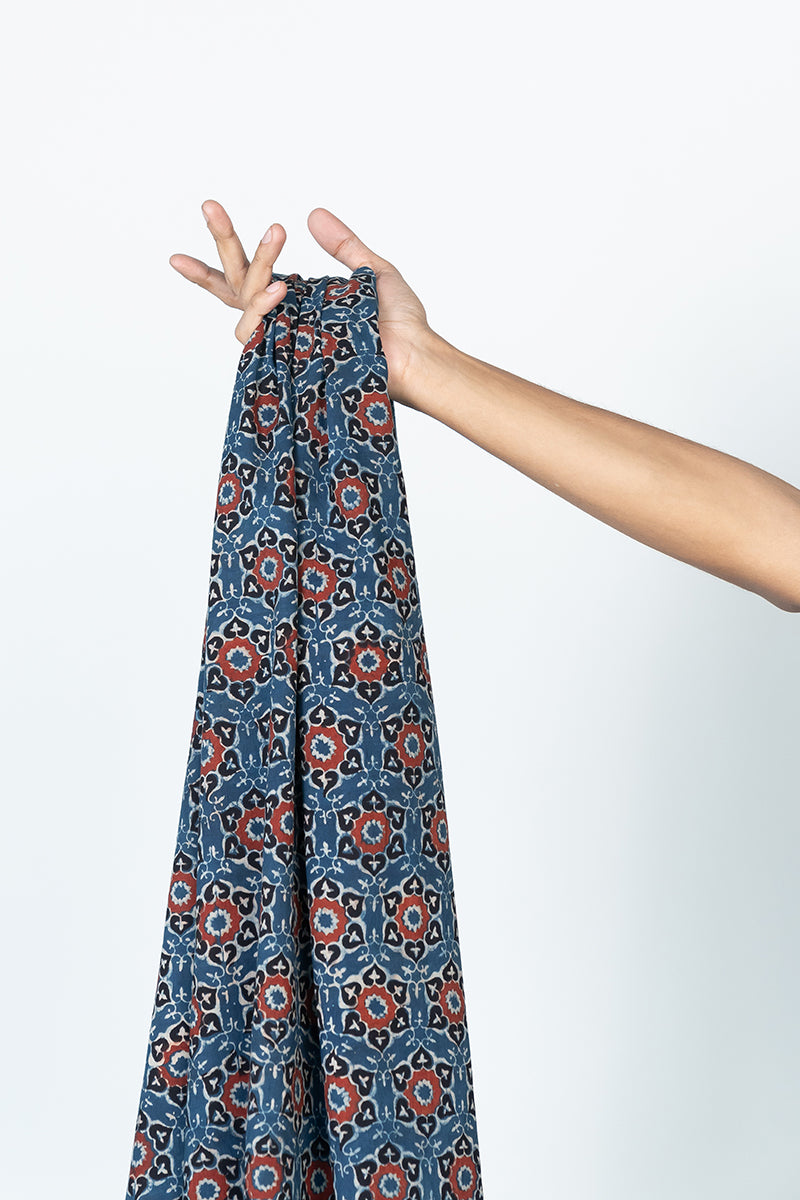 Cotton Fabric - Masara Indigo & Red