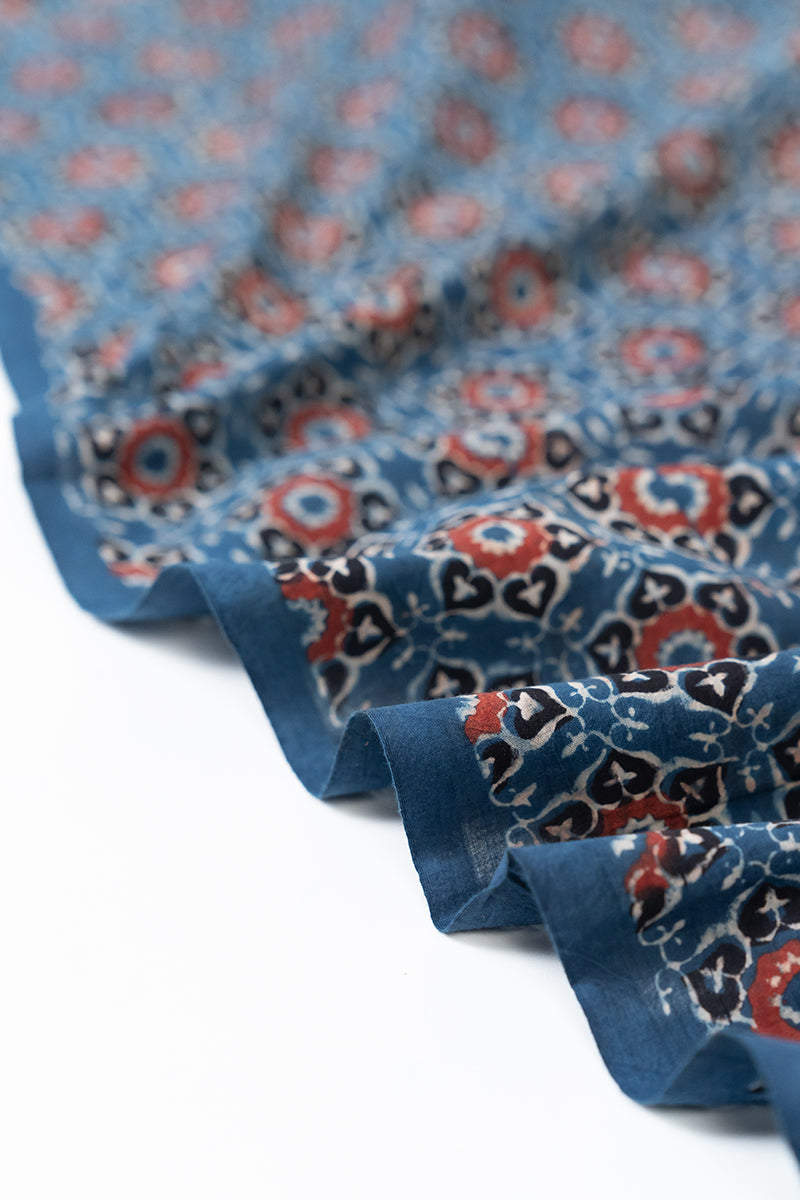 Cotton Fabric - Masara Indigo & Red